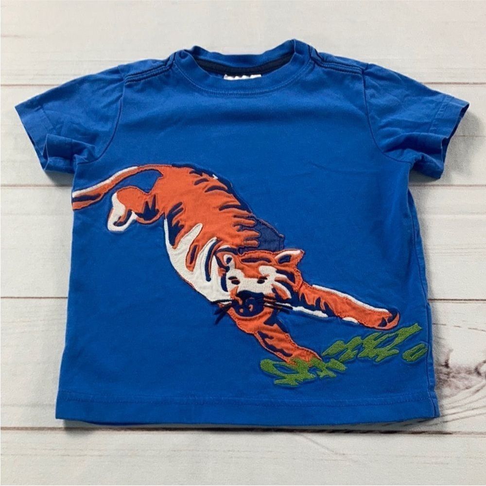 Hanna Andersson Blue Tiger Appliqué Shirt